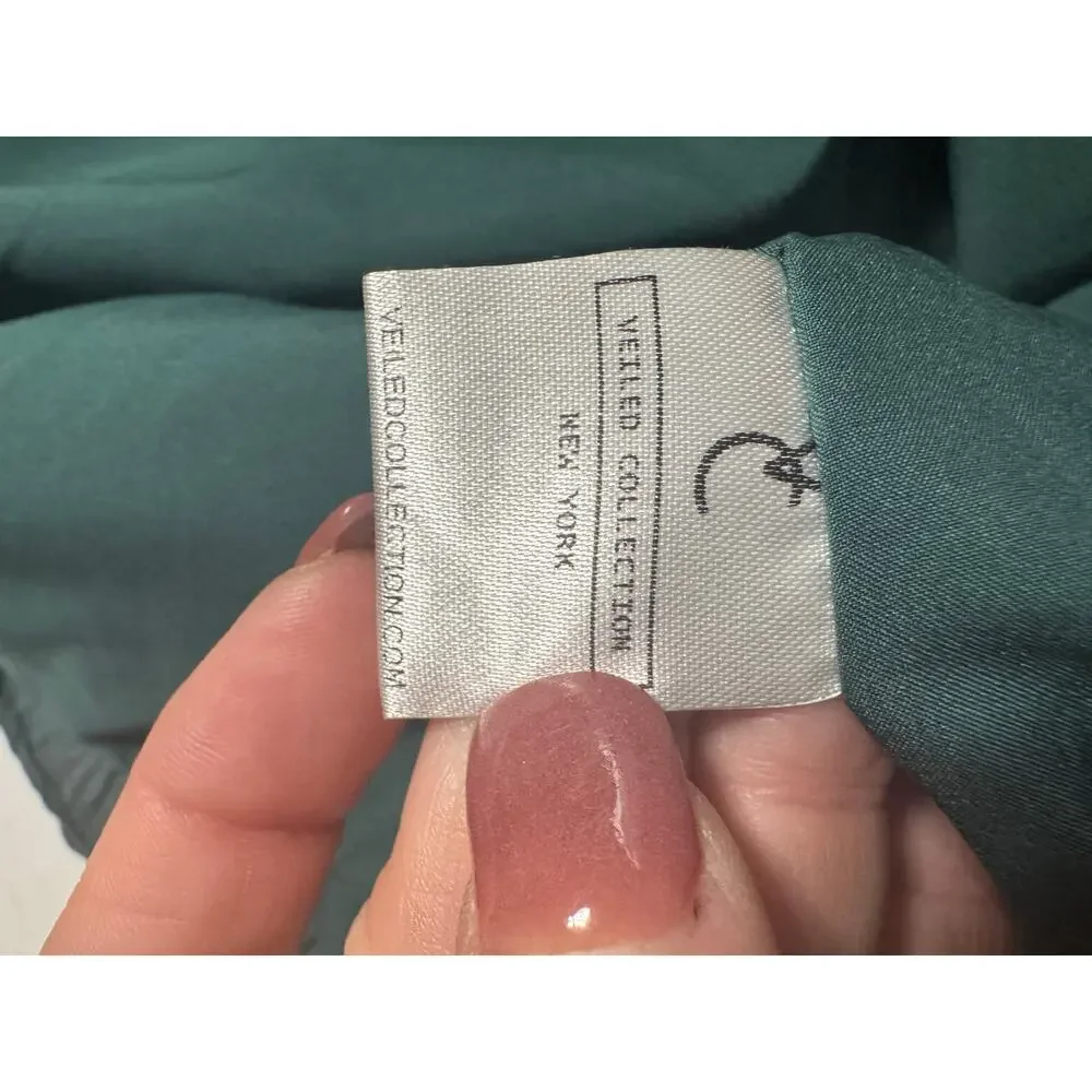 VEILED Medina Textured Maxi Dress Modest Sage Size XXL